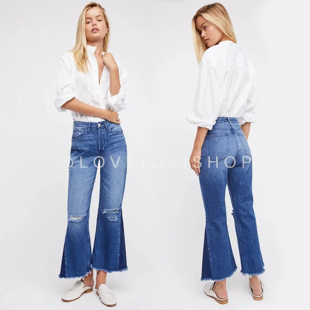 Jeans | 3x1 NYC for Free People Cropped Bootcut Gusset Patchwork 25